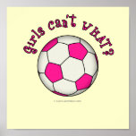 Soccer Ball in Pink Poster