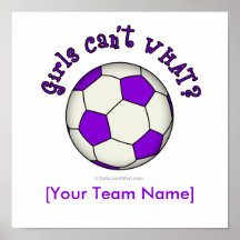 Soccer Ball in Purple Print