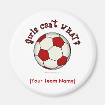 Soccer Ball in Red Refrigerator Magnet