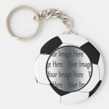 soccer ball photo key chains