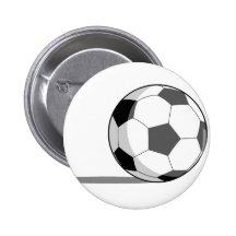 Soccer Ball Pinback Buttons