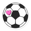 Soccer Ball Pink Hrt stickers