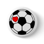 Soccer Ball (Red Heart) buttons