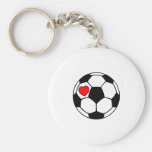 Soccer Ball (Red Heart) Key Chain