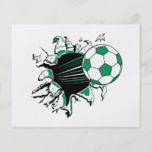 soccer ball ripping thru personalized flyer