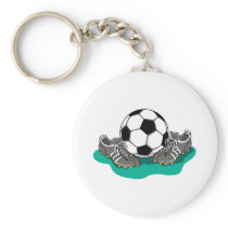 Soccer Ball Shoes Key Chain