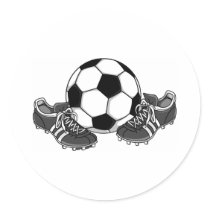 Soccer Ball Shoes Sticker