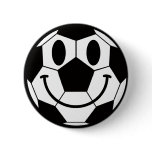 Soccer Ball Smiley Face Button