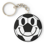 Soccer Ball Smiley Face Keychain