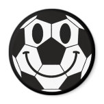 Soccer Ball Smiley Face Magnet