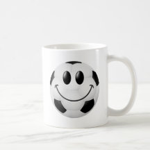 Soccer Ball Smiley Face Mugs