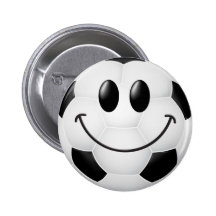 Soccer Ball Smiley Face Pin