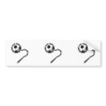 soccer ball spike mace graphic bumper stickers