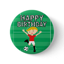 Soccer Birthday Boy 1 Red and White