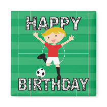 Soccer Birthday Boy 1 Red and White
