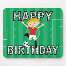 Soccer Birthday Boy 1 Red and White