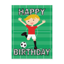 Soccer Birthday Boy 1 Red and White