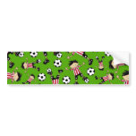 Soccer Boy Pattern Bumper Sticker bumper stickers