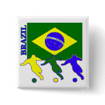 Soccer Brazil Pinback Buttons