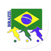 Soccer Brazil Sticker
