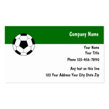 Soccer Business Cards
