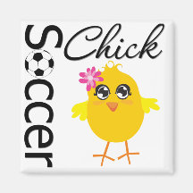 Soccer Chick Refrigerator Magnets