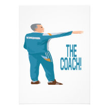 Soccer Coach Custom Invitations