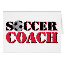 Soccer Coach (red) Greeting Card