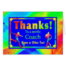 Soccer Coach Star Thank You Card