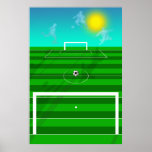 Soccer Dreams Soccer field and clouds futbol field posters