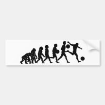 Soccer evolution bumper stickers