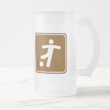 Soccer Field Highway Sign Coffee Mugs