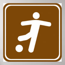 Soccer Field Highway Sign Posters