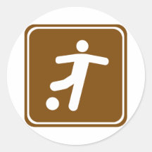Soccer Field Highway Sign Sticker