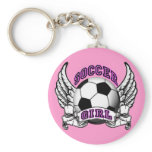 Soccer Girl Tattoo Keychain