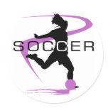 Soccer - Girls - Pink stickers