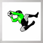 soccer goalie save graphic poster
