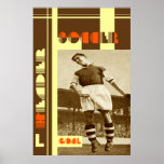 Soccer header Goal Vintage Soccer Brazil 2014 Art Posters