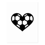 Soccer heart love postcards