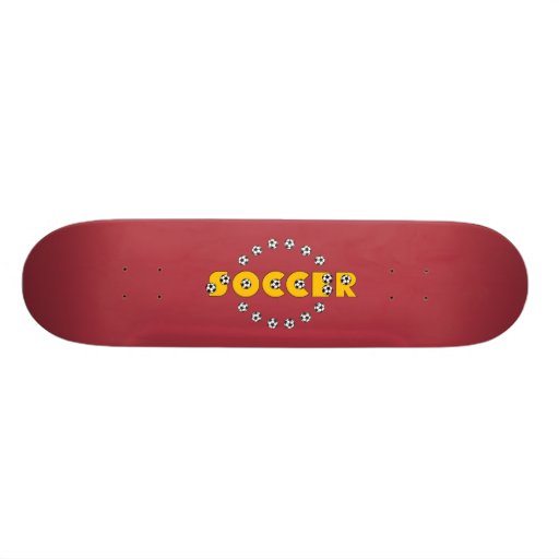 Soccer in Gold Custom Skate Board