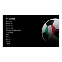 Soccer in Italy Business Card Template
