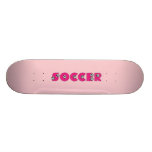 Soccer in Pink with Soccer Balls Skate Deck