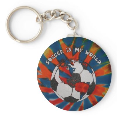 Soccer is my World Keychain by strongpointinc