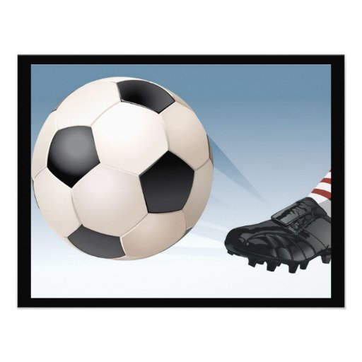 soccer-kick personalized invite
