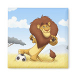 Soccer Lion Magnet