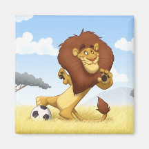 Soccer Lion Magnet