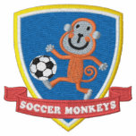 Soccer Monkey Long Sleeve Shirt embroidered shirts