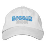 Soccer Mum Pink Blue Soccer supports Cap embroidered hats