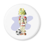 Soccer Player Art Magnet