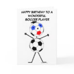 Soccer Player Birthday cards